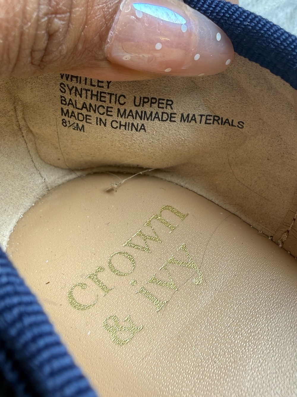 crown & ivy Navy Quilted Ballet Flats with Bow Charm - Picture 4 of 8